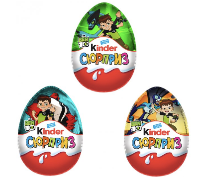 Яйце з молочного шоколаду з іграшкою Кіндер Сюрприз Ліцензія 20г